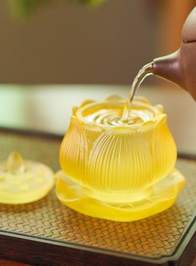 古法琉璃金d色圣水杯家用供杯观音圣水杯琉璃佛供杯供奉用品摆件