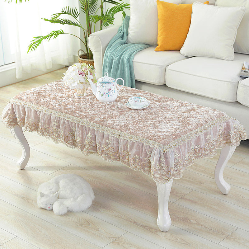 欧式桌布餐桌垫蕾丝防烫台布茶几布长方形桌布垫茶几X垫毛绒绗缝,居家布艺,桌布,淘宝优惠券,粉丝福利购,淘宝优惠卷