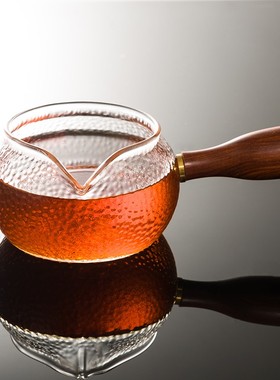 日式耐热b玻璃过滤锤目纹侧把煮茶壶泡茶器小青甘普洱耐高温茶具