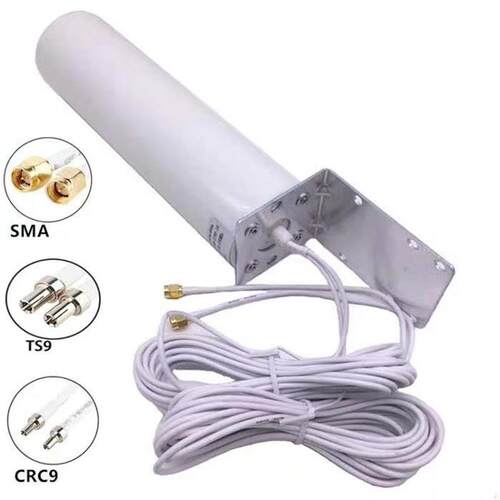 3G 4G炮筒室外天线双SMA/TS9/CRC9 路由器外置天线5米10米
