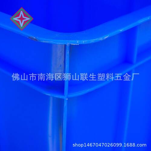 1#塑料周转箱加厚五金零件收纳箱运输欧标EU灰蓝色塑胶箱物流箱