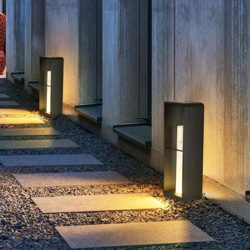 室外防水不锈钢立式落地灯景观庭院草坪灯极简氛围可遥控户外灯具