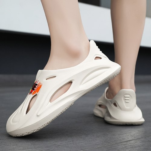 海峡虎夏季包头洞洞鞋男款外穿防滑踩屎感运动网红开车沙滩凉鞋