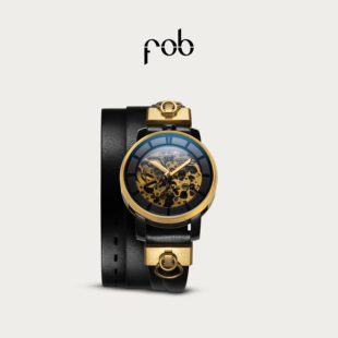 小表盘机械表单环三环真皮表带手表 腕表法式 FOB手表女款 R360个性