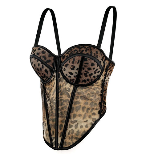 Mesh lace see through fishbone corset 网纱蕾丝透视鱼骨胸衣女