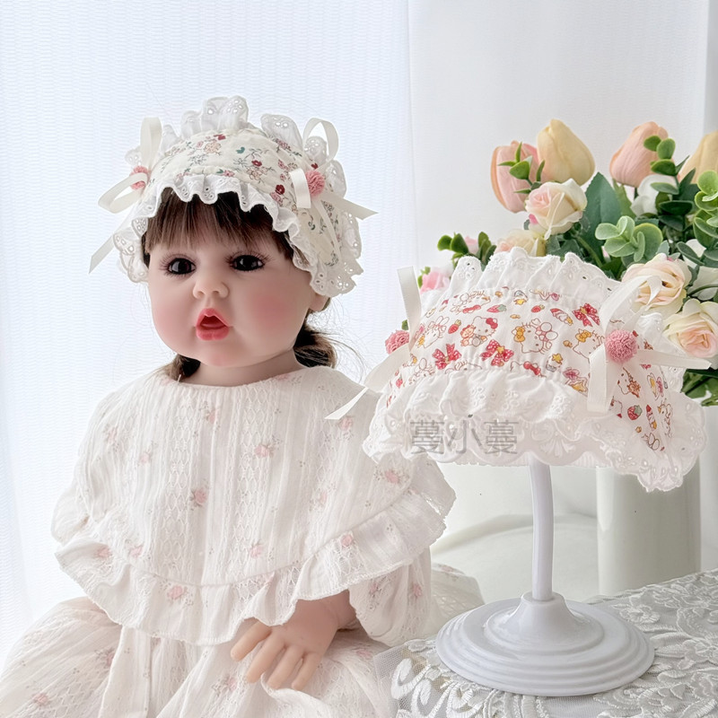 薄款婴儿帽春夏纯棉透气宝宝囟门帽夏季公主甜美空顶帽婴幼儿胎帽