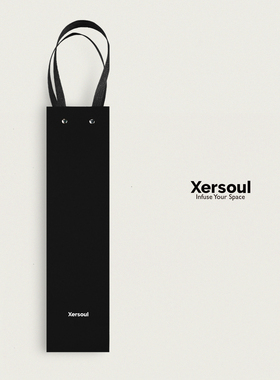 Xersoul司所21cm线香长款节日礼品黑色纸礼袋情人新年