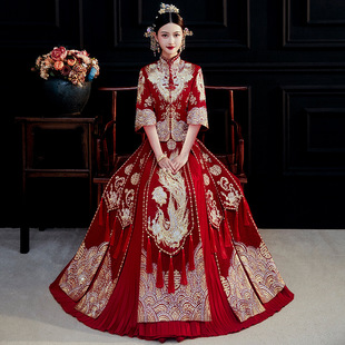 日本品質秀禾服新娘2025年新款 婚紗婚服秀禾龍鳳 影樓攝影結婚中式