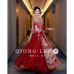 日本品质琼兰夏季秀禾服新娘2025新款结婚中式嫁衣龙凤褂婚服小个