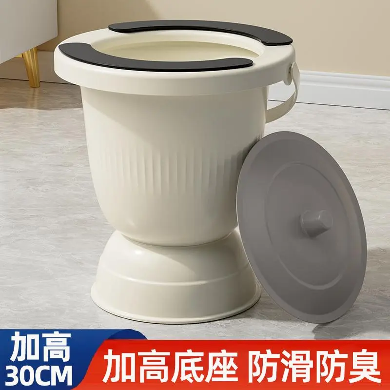 年老人起夜马桶坐便器移动高脚痰盂家用卧室带盖防臭孕妇儿童尿桶