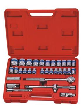 鹰之印 精品32件12.5MM六角蓝带套筒组套 梅花12角套筒组套91317