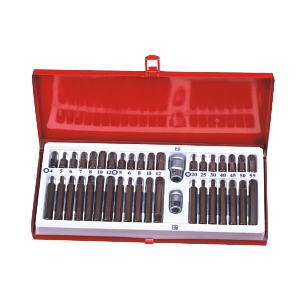 台湾鹰之印 40件旋具套筒组套 外内角套筒 内六角套筒 S2合金钢