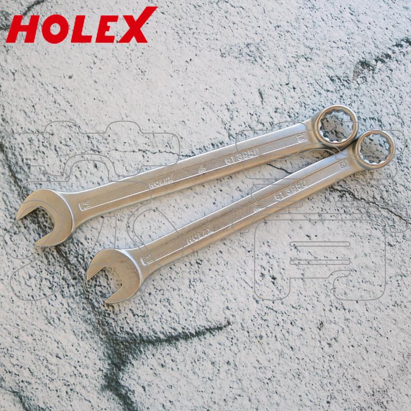 德国霍夫曼HOLEX两用扳手 梅开扳手 带椭圆形手柄 镀铬 公制