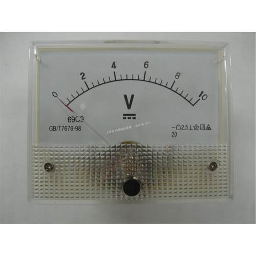 69C9 10V 指针式直流电压表  面板表