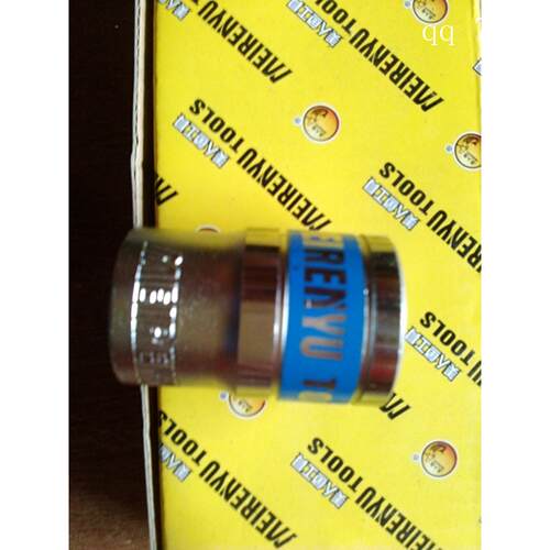 美人鱼台湾铬钒钢1/2寸套筒头子  六角套筒 镜面短套筒 8-32MM