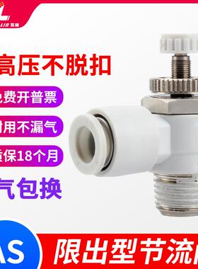 气动气管调速调节阀接头节流阀AS1201/2201/3201F-M5 0102-4 6810