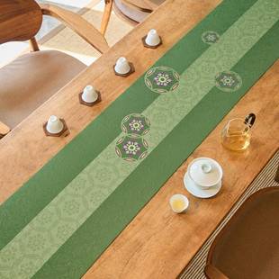 爱奇NCDC0437葩 原创绯金纹式禅意桌旗茶席茶桌雅垫布轻奢高端茶