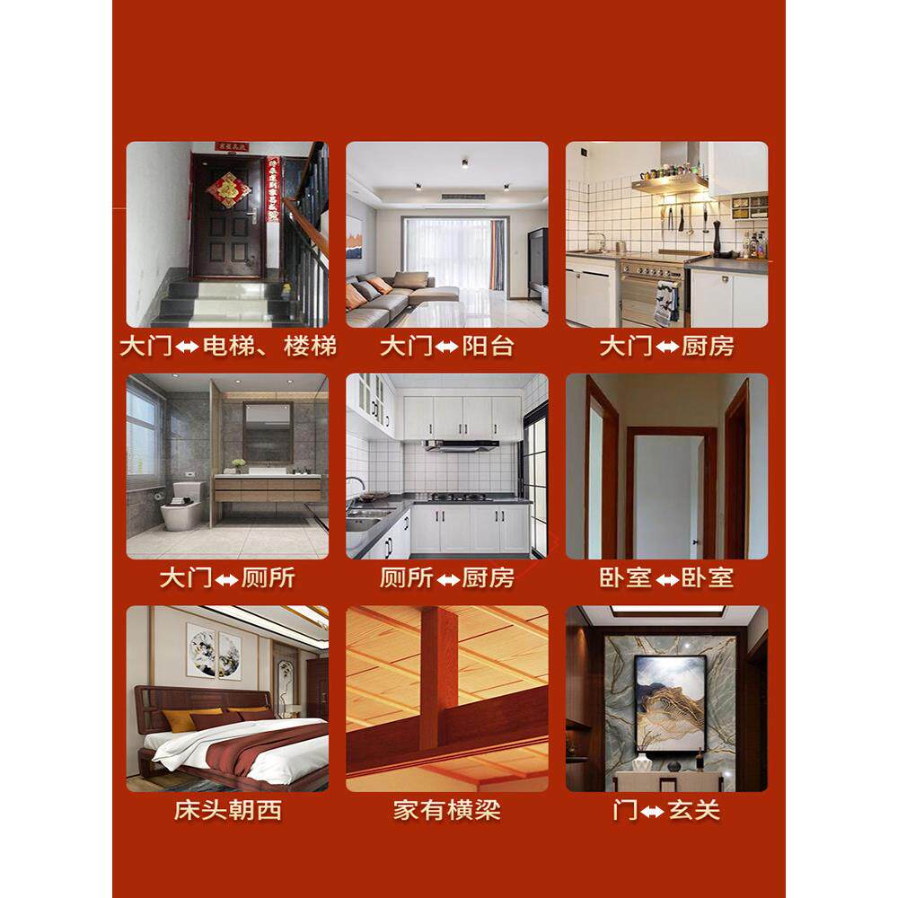 阳门对门葫芦挂件卧室钱厕所客D3510厅厨房台黄铜五帝挂葫饰天然
