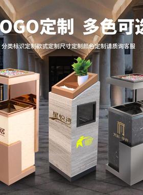 酒店大堂式大理石圾桶带烟灰缸05496垃不锈钢馆大厅电梯口宾商场