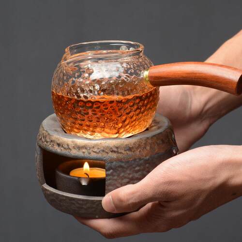梅花蜡烛温泡0112烛炉煮茶炉公器道杯火加热炉茶保温底座迷你暖茶
