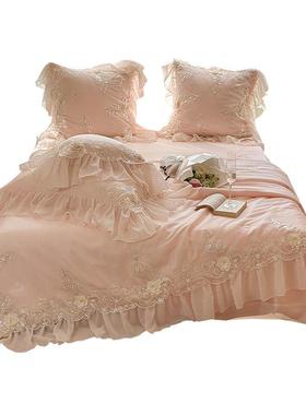 式浪漫玫瑰空调被四件套天凉丝高端凉夏季法薄LWY-990被子丝滑感