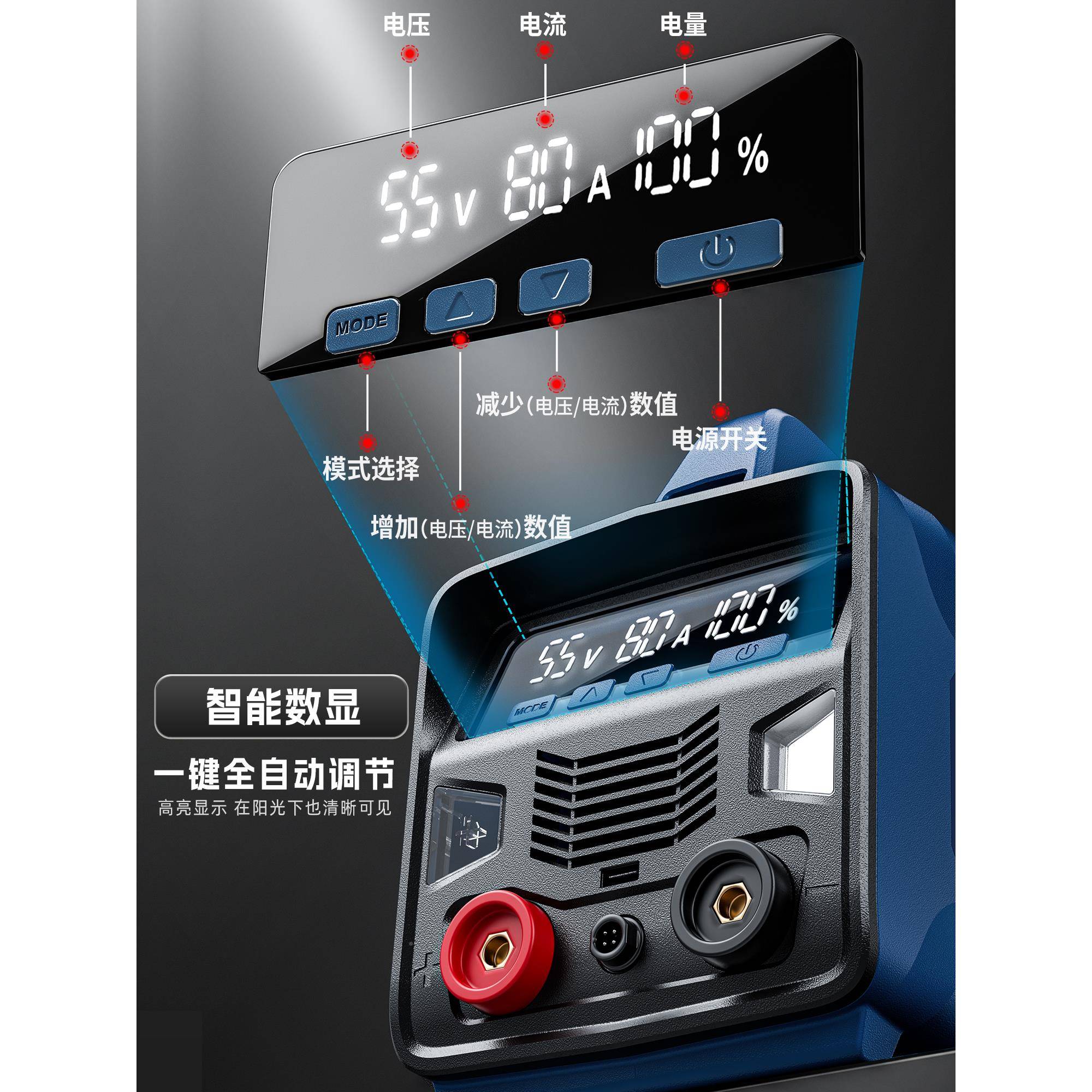 二一代锂电焊机加强续航充电式体直流ZW-160A二焊焊蓄保电池电机