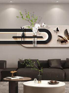 客现极简厅装饰画2025新款代蝴蝶沙背景墙发挂画大白墙立体YS5242