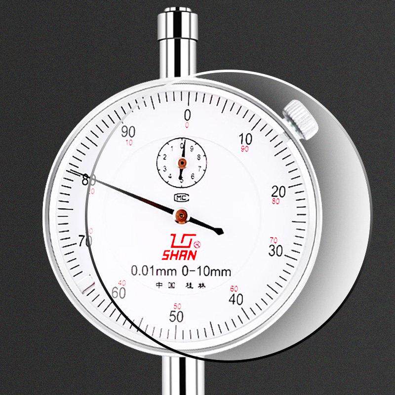 桂数林高百分表-10mm小表盘杠杆百分表显精0-3mm\/0度千分0指示表