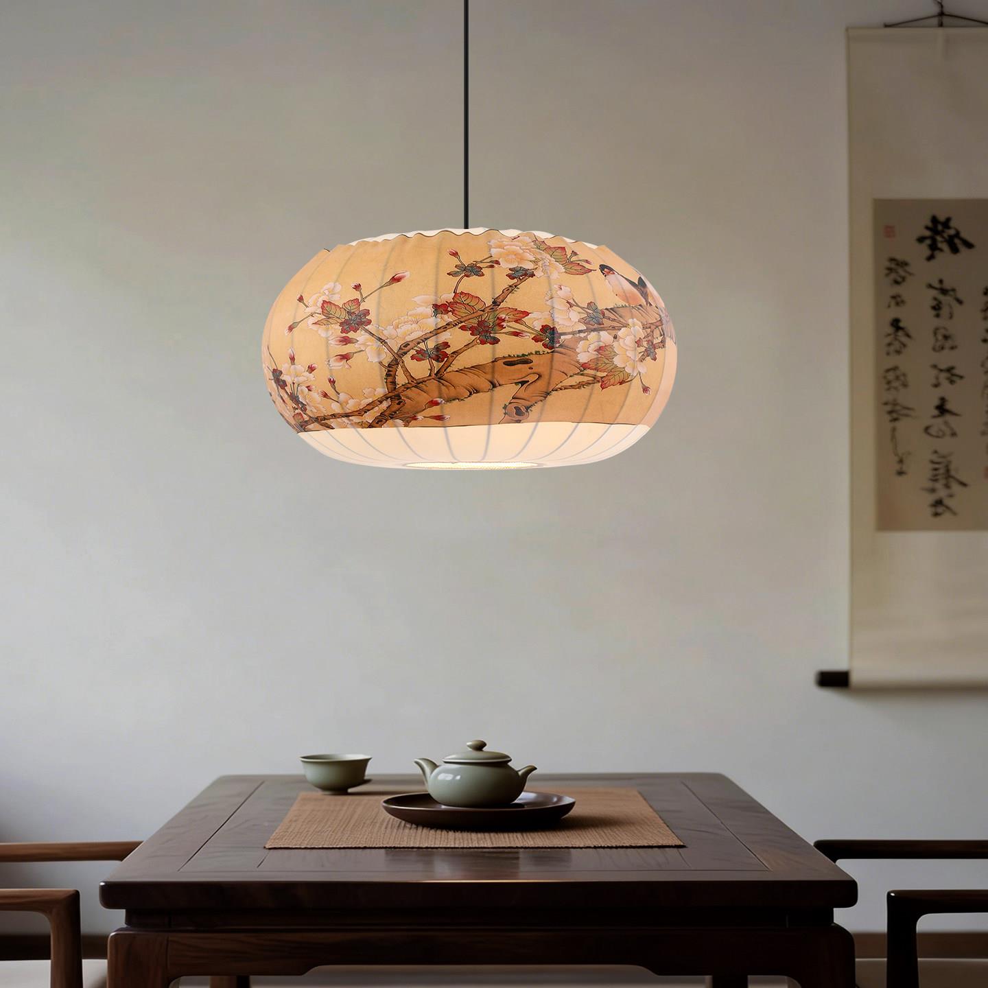 新中式餐室茶厅吊灯复古禅CDD意室民宿卧客厅宋式美餐饮酒学店餐