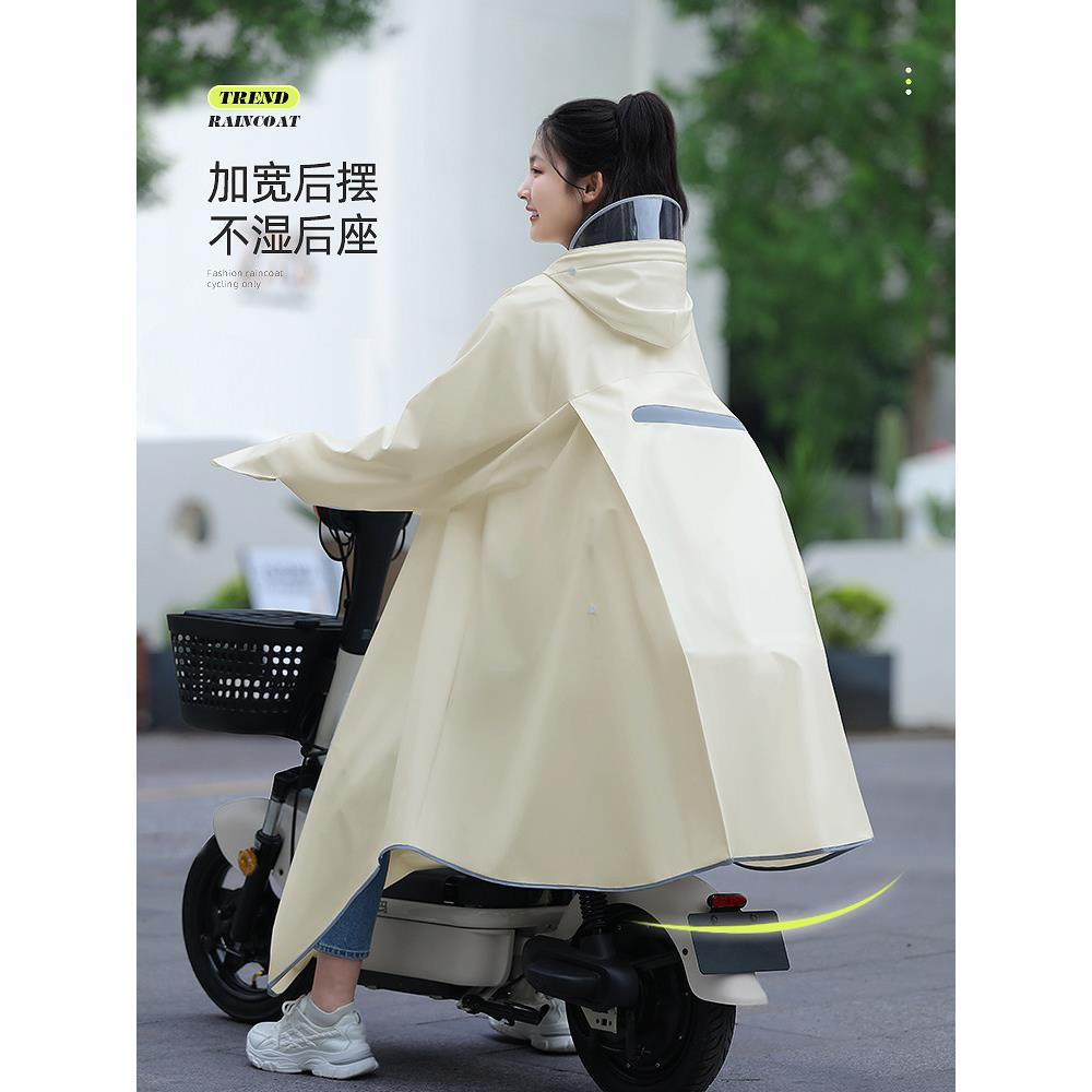 电车汽男女雨衣,单CTM件全身防动雨加厚加大,车分人开雨披