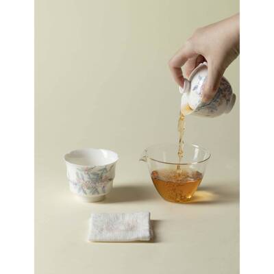 壶雕花皮茶盒旅功营夫茶套装便携式一两杯BGG快杯露式泡茶设行备