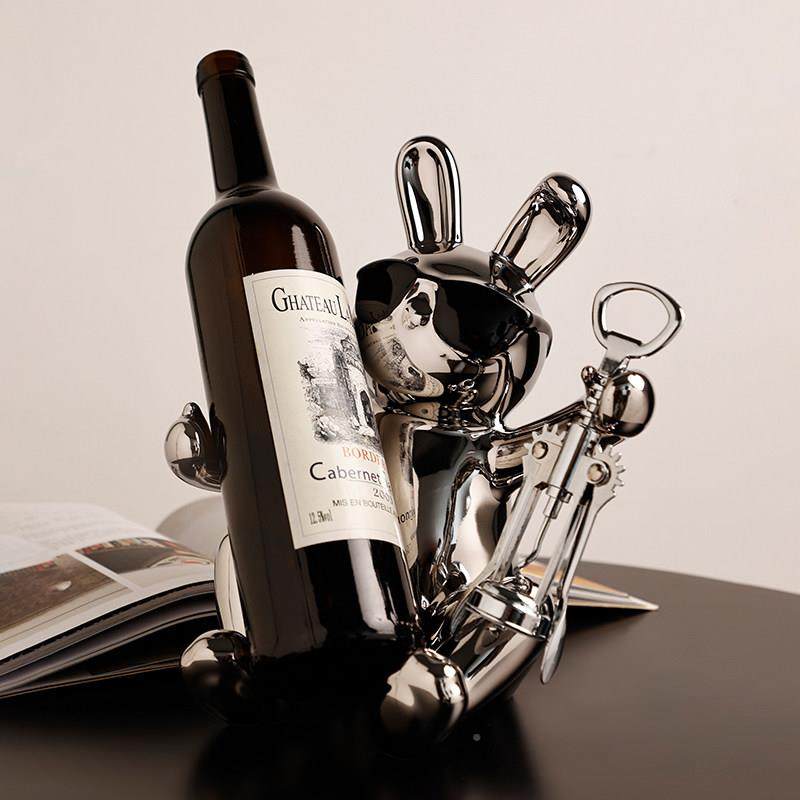 兔饰子红酒架柜装品摆件客餐边柜家居展示柜酒托轻奢2040801高厅,家居饰品,桌面摆件,淘宝优惠券,粉丝福利购,淘宝优惠卷