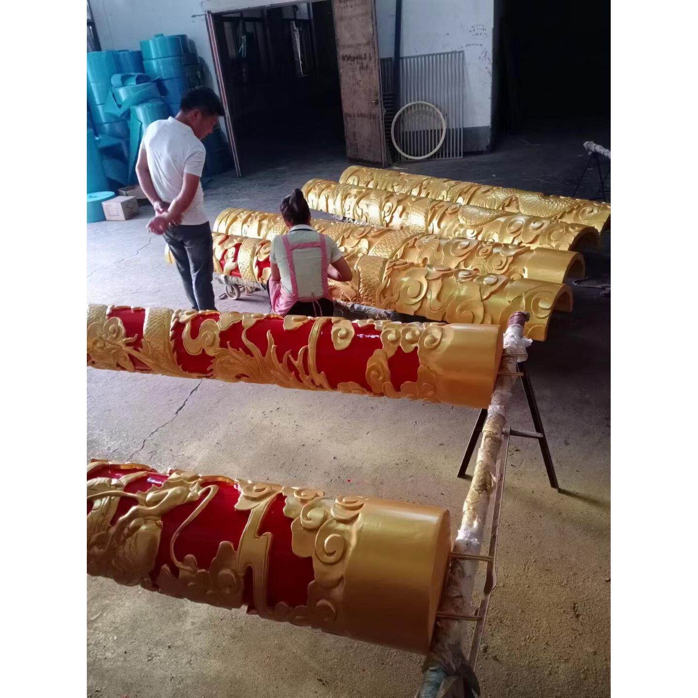 定木做中式凤58858木柱装饰雕寺庙实罗马柱龙柱盘龙单龙祥云龙木