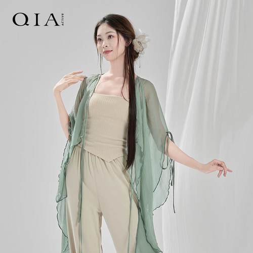 琪古典舞上衣出飘逸纱衣外披224新款中国风舞演服舞蹈亚0服练功服