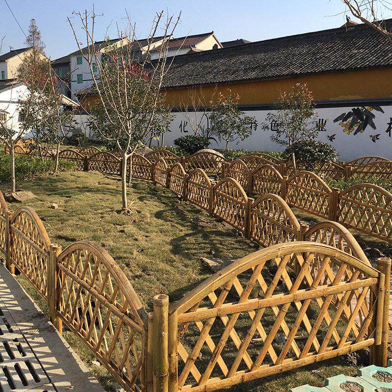 碳池化竹篱栅笆栏围护栏杆室外花园庭院寺院草坪花TIC坛防腐竹隔