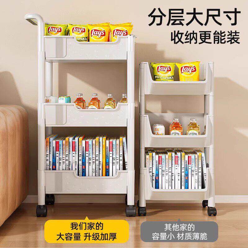 推车置物架厨房落地卧室多层小儿用品移书包婴架零食收纳动置物架