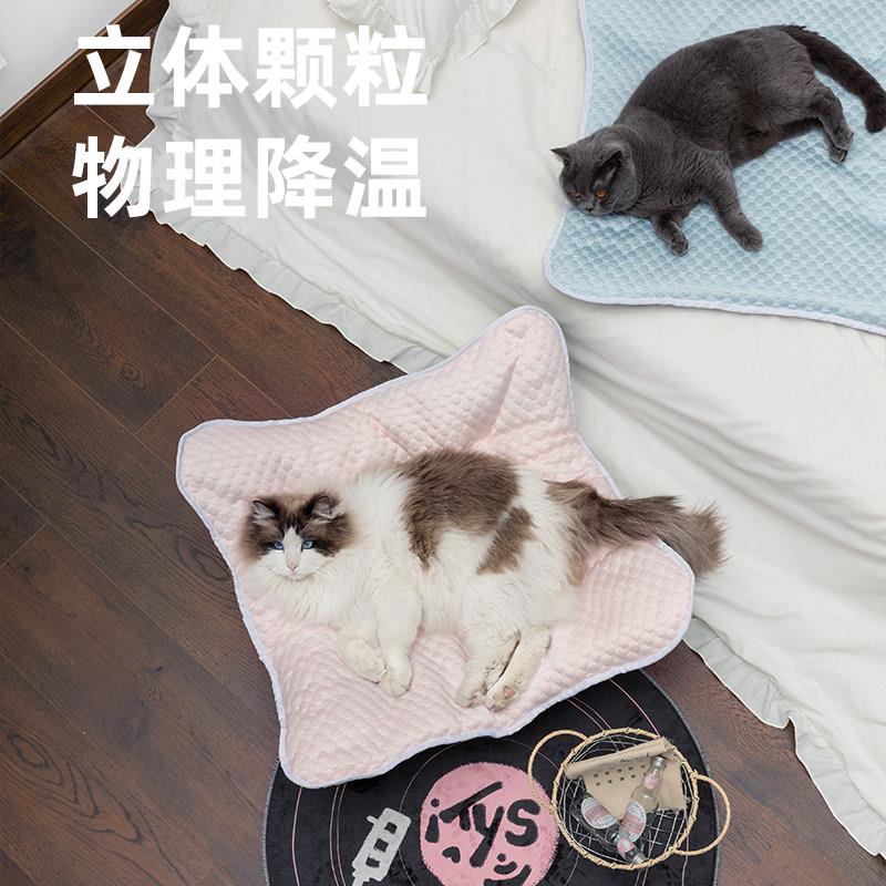 宠物行军夏季凉咪感降温猫窝悬离地防潮狗狗窝床便携空折叠冰豆豆