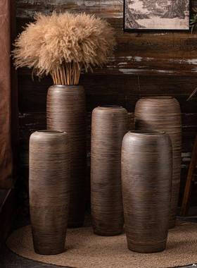 景德MXX别镇落大花瓶新中式日式螺纹摆地客件厅庭院墅酒店装饰品