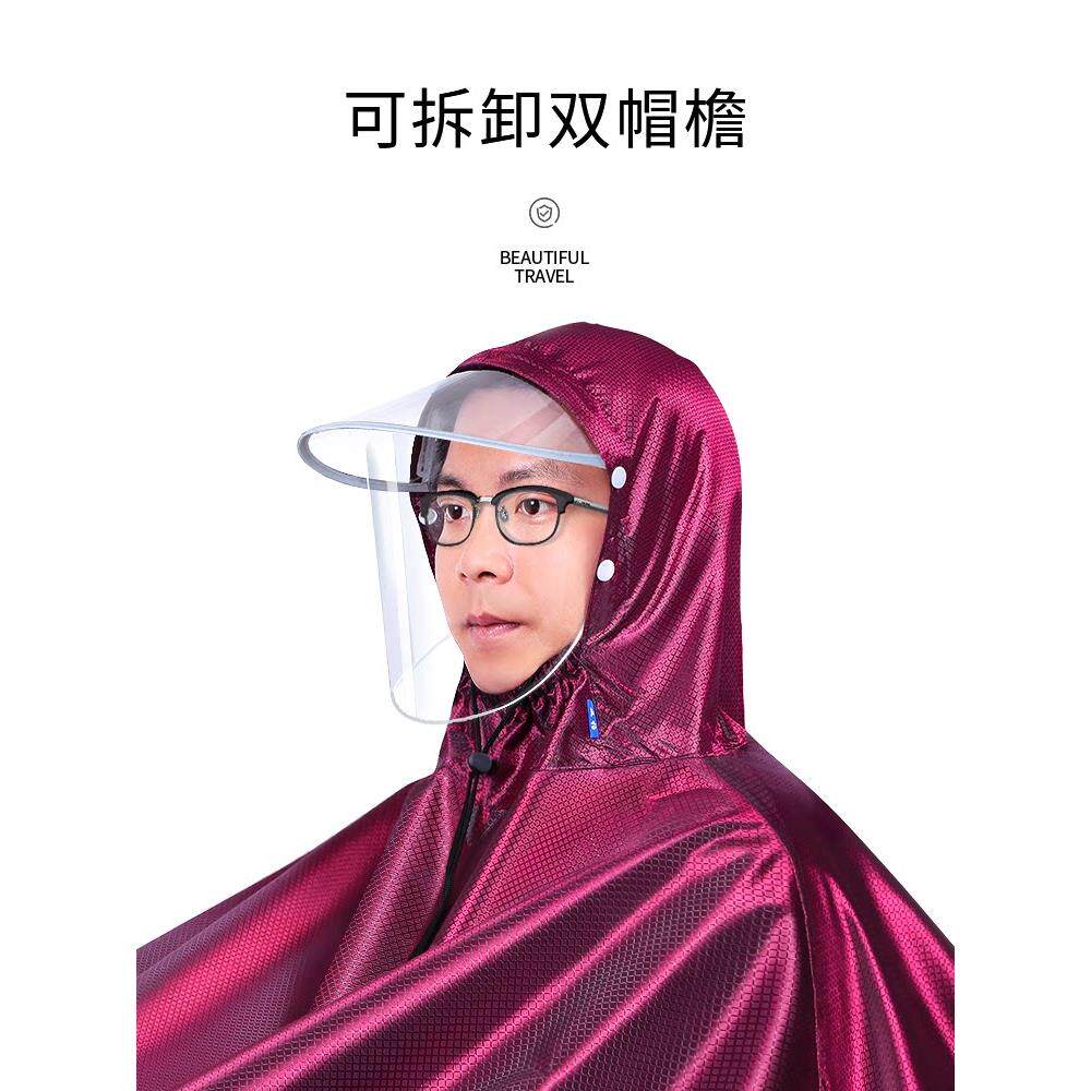 正雨招女电动电摩托车骑行雨衣男瓶加大加厚专用长款全身防暴雨披