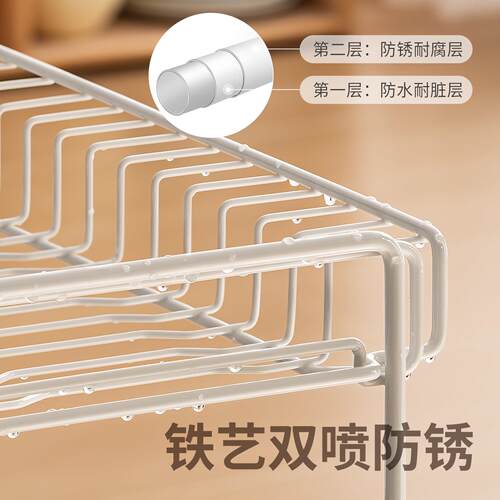 厨房置家用多功能台面碗碟筷盘子勺餐架具物杯具沥水收71227+72纳