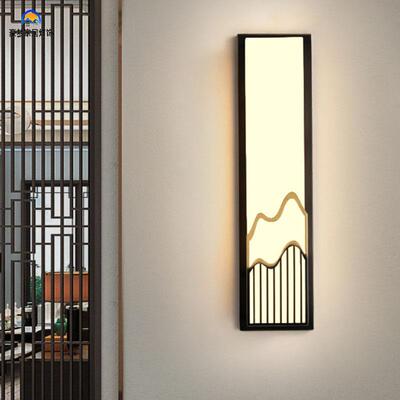 新中式全铜客厅卧室充阳电石壁灯别墅花云园1689庭院墙台外户外防