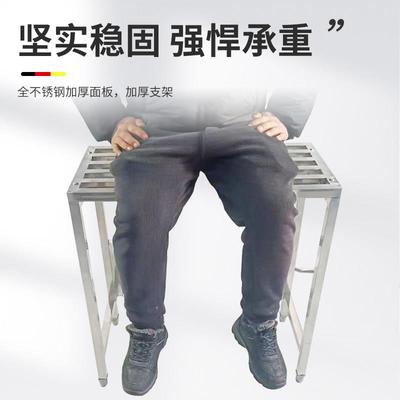 加厚不盆锈钢1118收置物架一层方调管镂空架子空外机鱼缸花纳架承