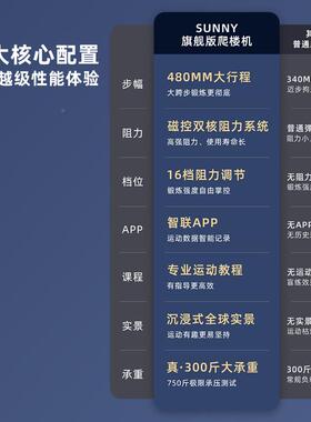 美国S年UNNY20新机25款爬楼家用健身登山踏步机暴汗SF-S0250运动