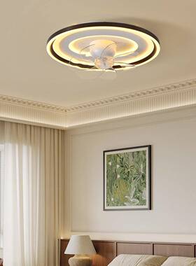 225新款能卧室带风扇的吸顶科耐宏吊扇0灯一体灯超薄静音智摇头中