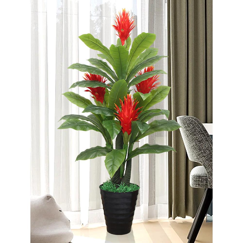 彷真植物盆真栽红枫树装饰假花塑料假防花客厅摆件假盆景大绿植树