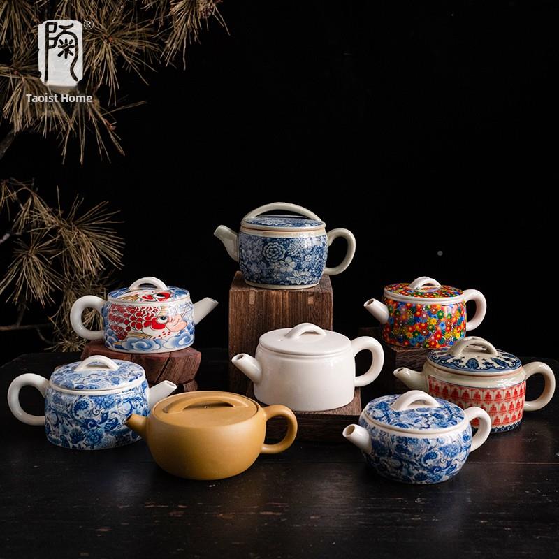陶手工汉瓦壶大嘴茶瓷壶粗陶旧扇岩泥陶清仓汉瓦家用功夫茶具白茶
