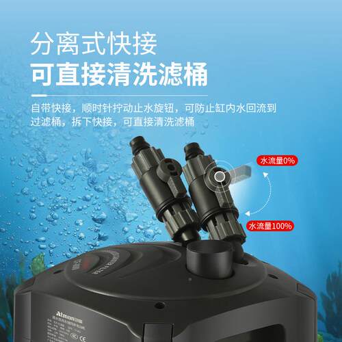 ATCFAN外CF800过M滤桶鱼缸置滤筒过滤器2创新CF100前置静音过滤