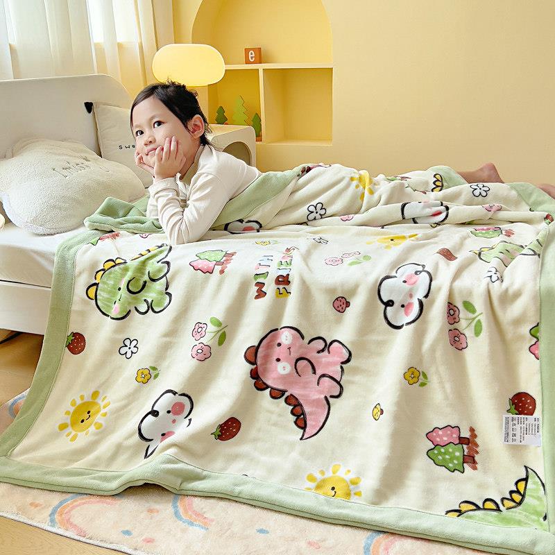 加牛奶绒UGS儿童毛厚毯新生婴儿小被子儿园幼午毯子小学生睡午休