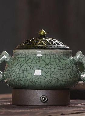 电炉家插电用陶瓷熏香炉定时调香温香道用品净电UKF化空气子香薰