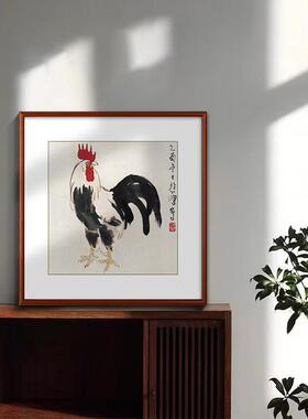 徐鸿十二生肖斗方装饰画公房鸡马HZU龙名家悲国画客厅餐书玄关挂